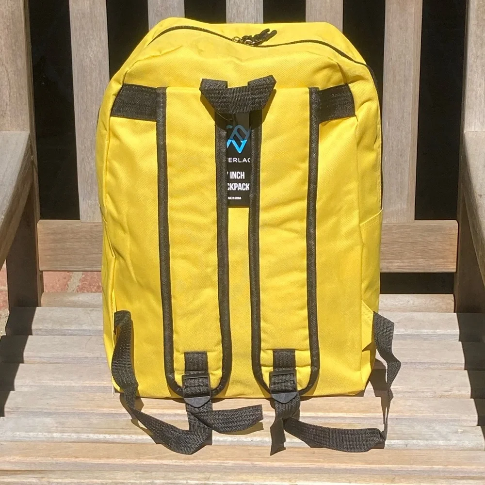 Yellow Backpack with Black Trim New